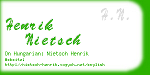 henrik nietsch business card